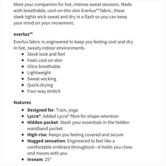 Lululemon In Movement Tight 25” RARE - Picture 7 of 9